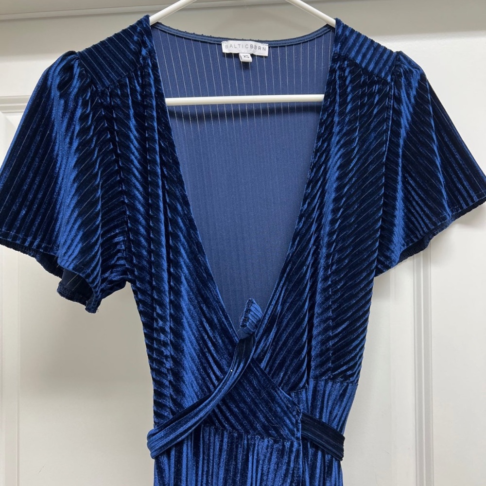 Baltic born velvet navy maxi dress - Picture 4 of 7